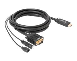 Cable Club 3D HDMI a VGA/28AWG 2m M/M Negro CAC-1712