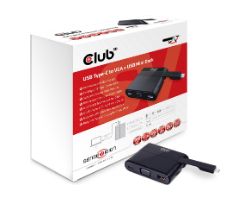 Mini Dock Club 3D USB-C a USB-C+USBA+VGA (CSV-1532)