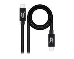 Nanocable USB-C 4.0 M/M 1m Negro (10.01.5001)