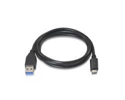 Nanocable USB-C/M a USB A/M 1m Negro (10.01.4001)