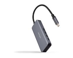 Hub Nanocable USB-C a 4xUSB-C 3.0 Gris (10.16.4504)