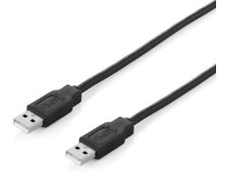 Cable EQUIP USB-A/M a USB-A/M 1.8m Negro (EQ128870)
