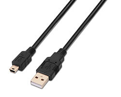 CABLE USB AM/MINI B/M 1.8M AISENS BLACK