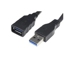 Nanocable USB-A/M a USB-A/H 2m Negro (10.01.0902-BK)