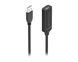 Cable AISENS USB-A/M a USB-A/H 15m Negro (A101-0916)