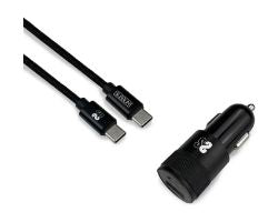 Cargador Coche SUBBLIM USB-A/C Cable USB-C (CHG-5CPD02)