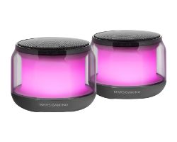 Altavoces Mars Gaming 15W RGB 3.5mm BT Negros (MSAURA)