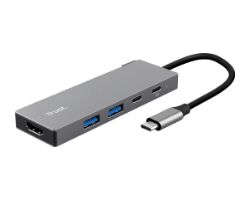 Adaptador Trust Dalyx 5en1 USB-C Gris (26062)