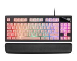 Teclado Mars Gaming TKL LED RGB USB Rosa (MKAXPES)
