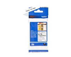 Cinta BROTHER 12mm 8m Negro sobre Blanco (TZe-N231)