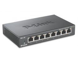 Switch D-Link 8p 10/100/1000 Metal Negro (DGS-108)
