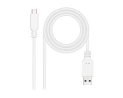Nanocable USB-A/M a USB-C/M 0.5m Blanco (10.01.4000-W)