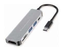 Docking CONCEPTRONIC 6 en 1 USB-C Aluminio (DONN02G)