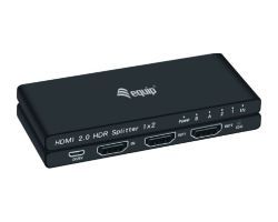 Splitter EQUIP 4K 1xHDMI In 2xHDMI Out Negro (EQ332716)