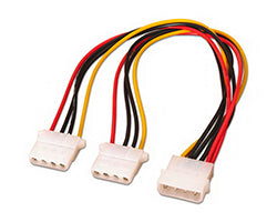 Nanocable Molex (4-pin) a 2xMolex (4-pin) (10.19.0401)