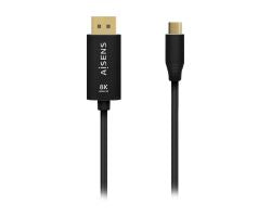 Cable AISENS USB-C/M a DP/M 1.8m Negro (A109-0687)