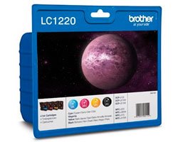 Tinta BROTHER Pack Negro/Tricolor (LC1220VALBP)