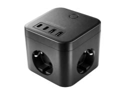 Cargador Mars Gaming 3xSchuko 2USB-A 2USB-C (MDCUBE35)