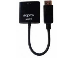 Adaptador Approx DP/M a VGA/H Negro (APPC15)