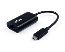 Adaptador de Red NILOX USB-C a RJ45 Negro (NXADAP06)