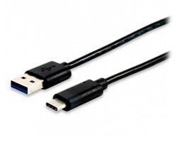 Cable EQUIP USB-A/M a USB-C/M 1m Negro (EQ12834107)