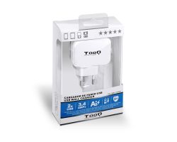 Cargador de Pared TooQ 17W 2xUSB-A Blanco (TQWC-1S02WT)