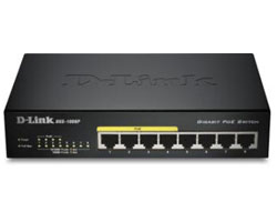 Switch D-Link 8xRJ45 GbE PoE Negro (DGS-1008P)