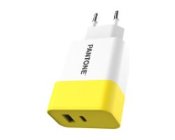 Cargador Pared PANTONE 15W 1xUSB-A 1xUSB-C (PT-PDAC02Y)