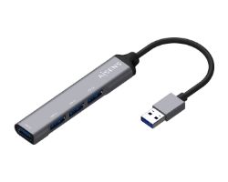 Hub AISENS USB-A 3.0 a 4xUSB-A 3.0 Gris (A106-0540)