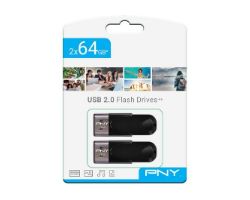 Pendrive PNY Attache4 64Gb USB 2.0 2Un (FD64GATT4X2-EF)