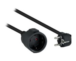 Nanocable Schuko/H a Schuko/M 2m Negro (10.22.0602-BK)