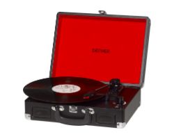 Tocadiscos DENVER USB con altavoz Negro (VPL-120BLACK)