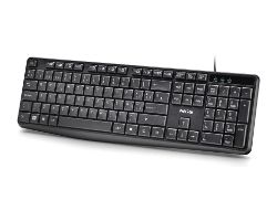 Teclado NGS Funky V4 USB 1.5 m Negro (FUNKYV4SPANISH)