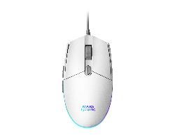 Ratón Mars Gaming Óptico RGB USB-A 3200dp Blanco (MMGW)