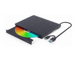 REGRABADORA EXTERNA DVD GEMBIRD DUAL USB-A/C BLACK