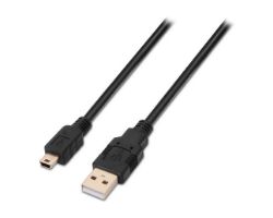 Cable AISENS USB-A/M a MiniUSB-B/M 3m Negro (A101-0026)