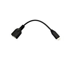 Nanocable mUSB-A/M a USB-A/H 15cm Negro (10.01.3000)