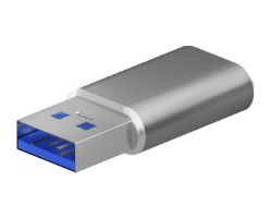 Adaptador AISENS USB-A/M a USB-C/H Gris (A108-0677)