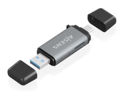 Lector Tarjetas AISENS USB-A/C 3.0 Gris (ASCR-2AC11-GR)