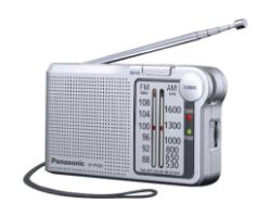 Radio FM Portátil Panasonic Plata (RF-P150DEGS)