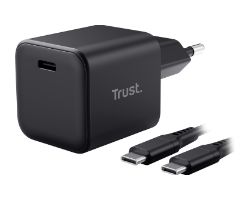 Cargador Pared Trust Maxo 65W USB-C +cable Negro(26046)