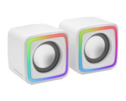 Altavoces Mars Gaming DSP 8W 2.0 USB Blancos (MSCUBEW)