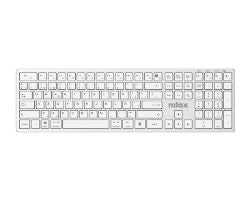 Teclado NILOX QWERTY Bluetooth Blanco (NXKBW01S)