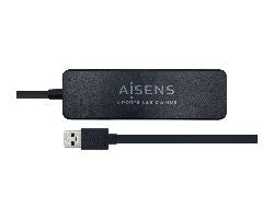 Hub AISENS USB-A 3.0 a 4xUSB-A 3.0 Negro (A106-0399)