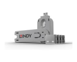 Llave LINDY Bloqueadora de Puerto USB-A 4 Unid (40454)