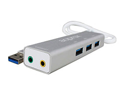 T. Sonido Approx USB 5.1 + Hub 3xUSB 3.0 (APPUSB51HUB)