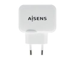Cargador de Pared AISENS 17W 2xUSB-A Blanco (A110-0439)