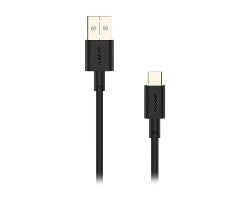 Cable NUBBEH Elisium USB-A/USB-C 1m Negro (NBTCABLACB1)