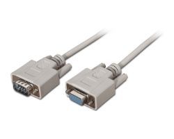 Cable AISENS RS232 DB9/M a DB9/H 1.8m Beige (A112-0065)