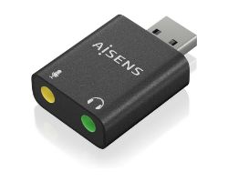 Tarjeta de Sonido AISENS USB-A/M-2x3.5mm/H (A106-0768)